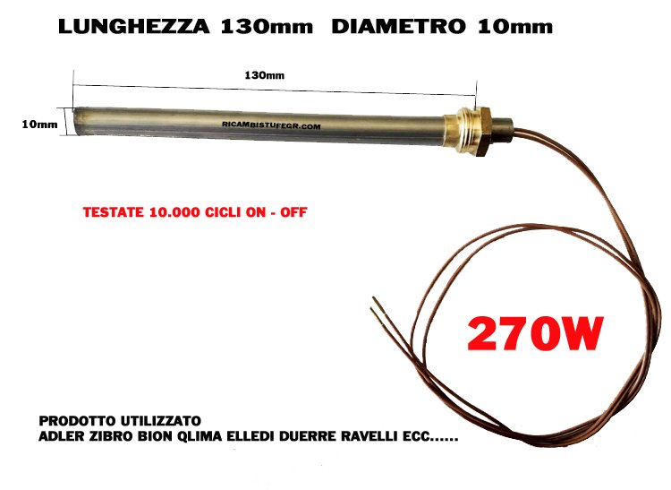 60013918 CANDELETTA THERMOROSSI ORIGINALE accensione stufa pellet cod 60013918 CANDELETTA THERMOROSSI ORIGINALE accensione stufa pellet cod