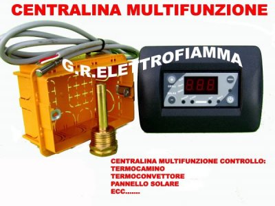 CENTRALINA CAMINO TERMOCAMINO TERMOSTUFA PANNELLO SOLARE VULCANO PALAZZETTI  CLAM EDILKAMIN
