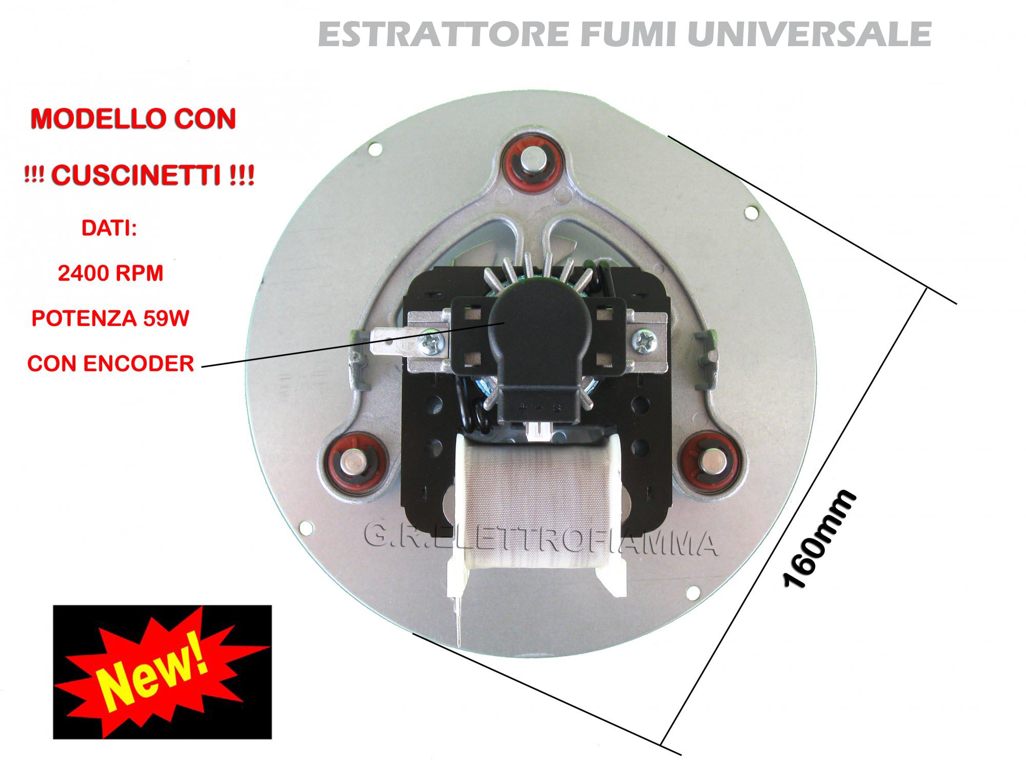 ESTRATTORE FUMI STUFA PELLET LN2 AACO NATALINI XIANG EMMEVI, FL150020Y-11