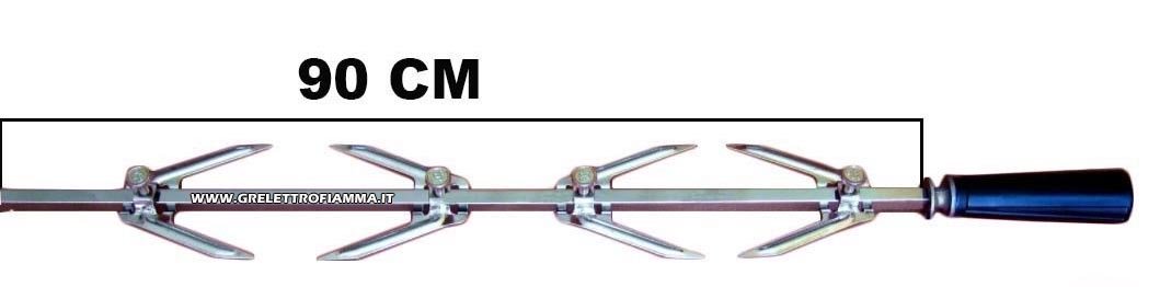 Girarrosto Elettrico Per Camino - 2 Spiedi, Portata 12kg, Motore 10W, Made In Italy