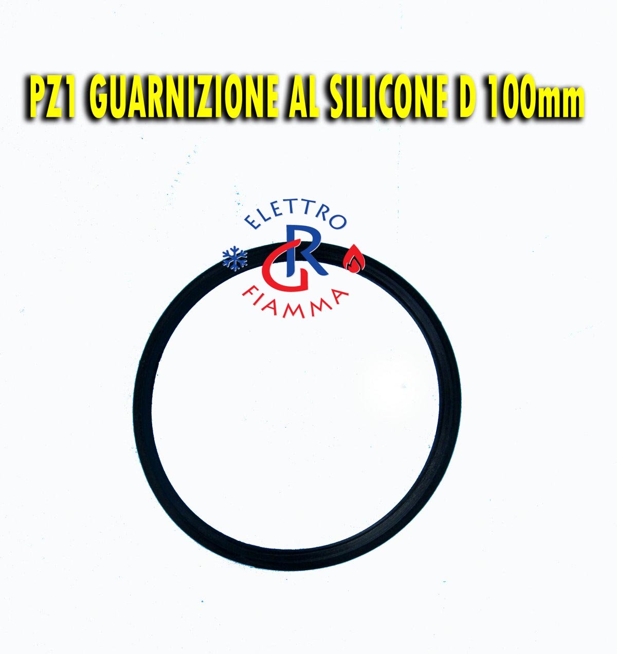 6PZ GUARNIZIONE SILICONE NERA TUBO D100 mm SCARICO FUMI STUFA CALDAIA PELLET