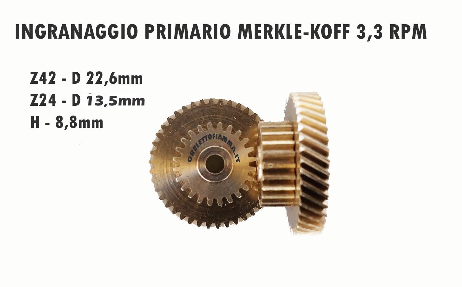 Ingranaggio Per Motoriduttore Stufa A Pellet IPM GMFE 130001 GF-64TYD 1,46 2 Rpm
