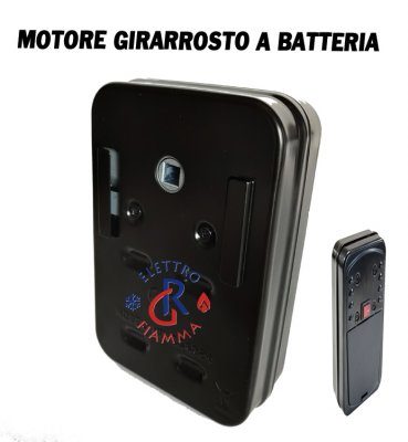 Girarrosto A Batteria 4,5V Per Arrosti Fino A 7kg - Con Spiedo In Acciaio Inox, Regolabile In Altezza
