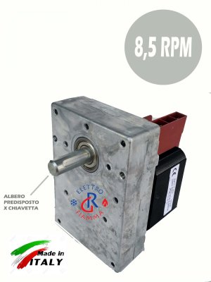 Motoriduttore Per Stufa A Pellet KENTA K9177350 - 8,5 RPM, Albero 8,5mm, 220V, Per Carico Pellet