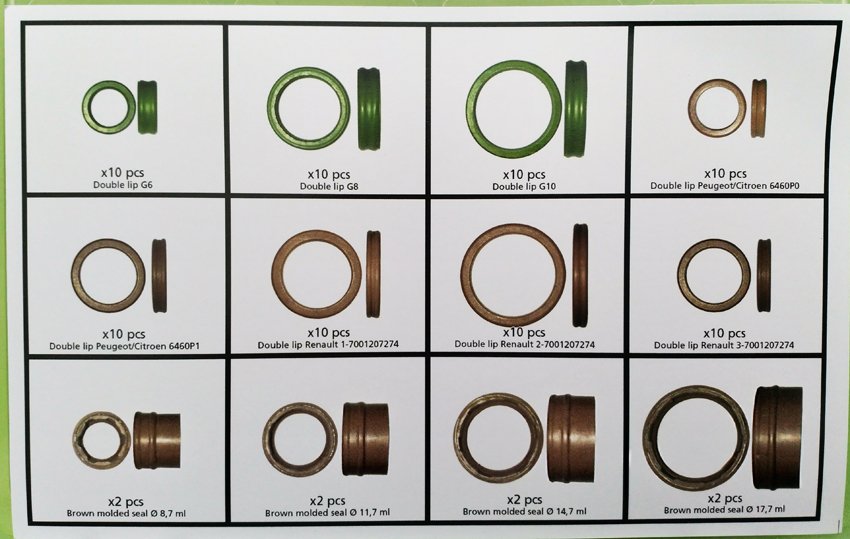 Kit O-Ring 270 Pezzi Per Climatizzatore Auto - Guarnizioni Gomma 18 Misure Diverse - Foto 9