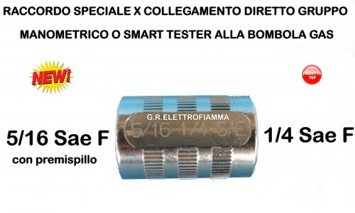 Espansione filetto maschio M40/femmina M50 ottone nichelato - INTERFLEX