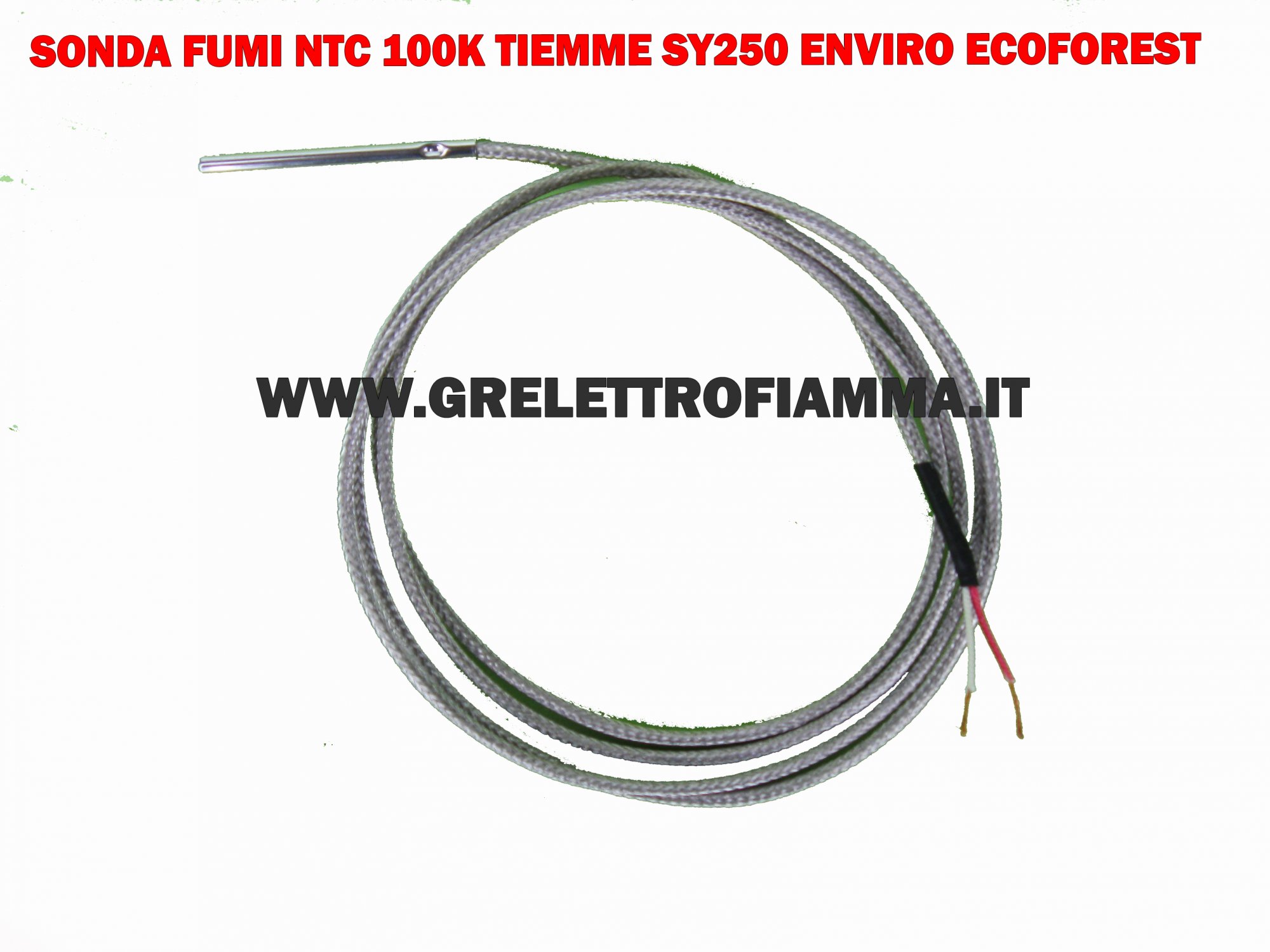 SONDA FUMI STUFA A PELLET SENSORE TERMOCOPPIA J