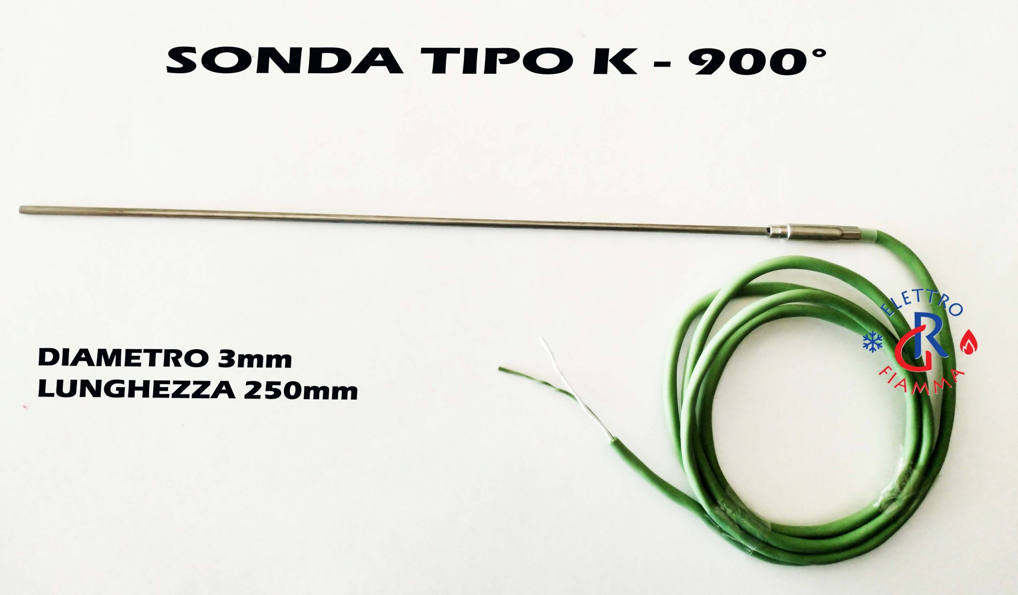 SONDA AMBIENTE ED ACQUA NTC 10K 55 CM PER STUFE A PELLET TERMOSTUFE E CALDAIE