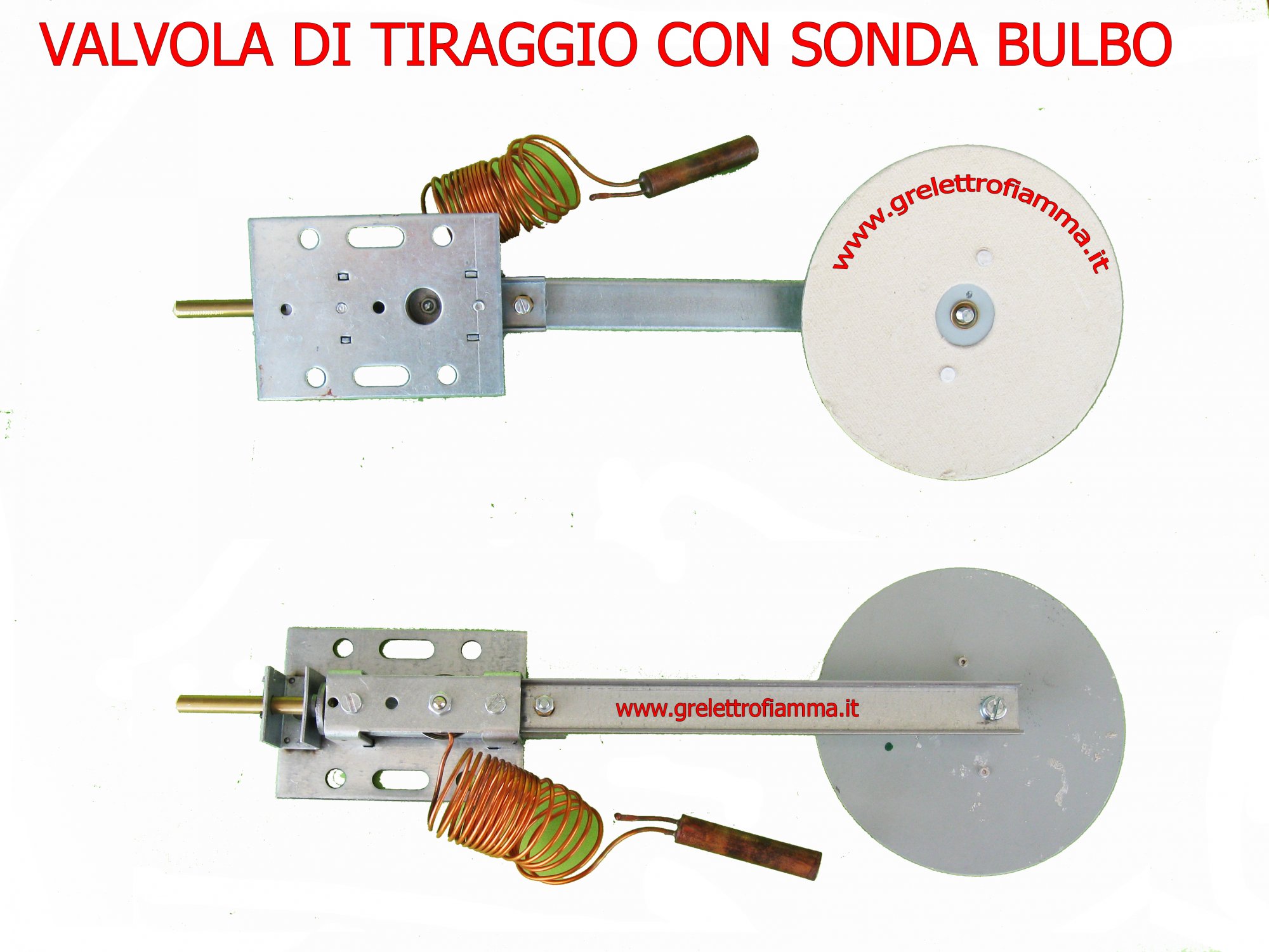 VALVOLA DI TIRAGGIO CAMINO STUFA LEGNA
