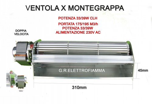Ventola Tangenziale 18 Cm Per Forno Stufa A Legna/Pellet - Motore Destro SP 303, 220V - Foto 10