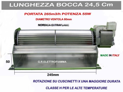 EDILKAMIN Ventilatore Tangenziale 80/1X330X35H Ricambio Originale Per Stufe ROSE E MARIU (R284880)