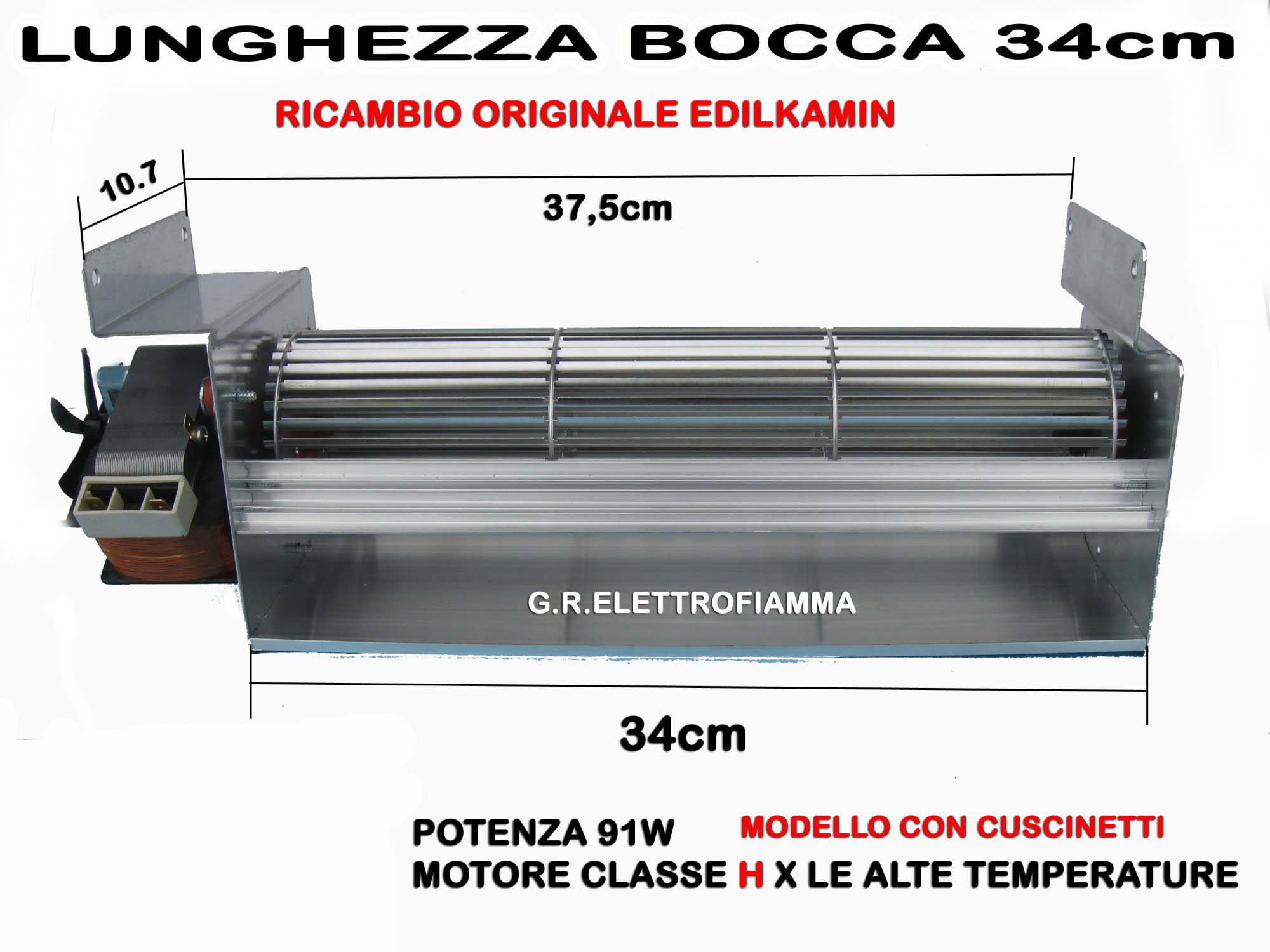 Ventilatore Tangenziale per stufa a pellet EDILKAMIN modello Lilia e Iris