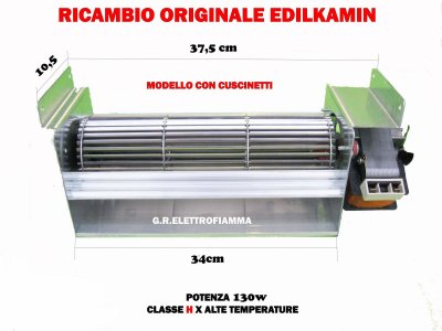 EDILKAMIN Ventilatore Tangenziale 80/1X330X35H Ricambio Originale Per Stufe ROSE E MARIU (R284880)