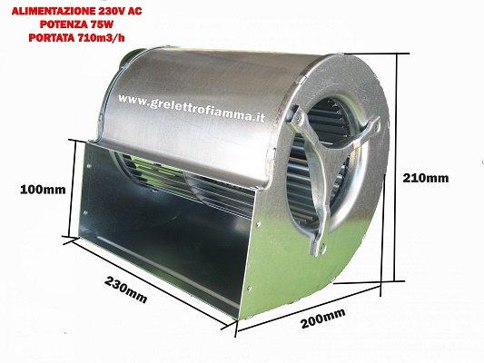 Ventilateur Centrifuge Air Chaud SX 60x50 - Pièce Détachée Pour Poêle à Pellets - NEUF